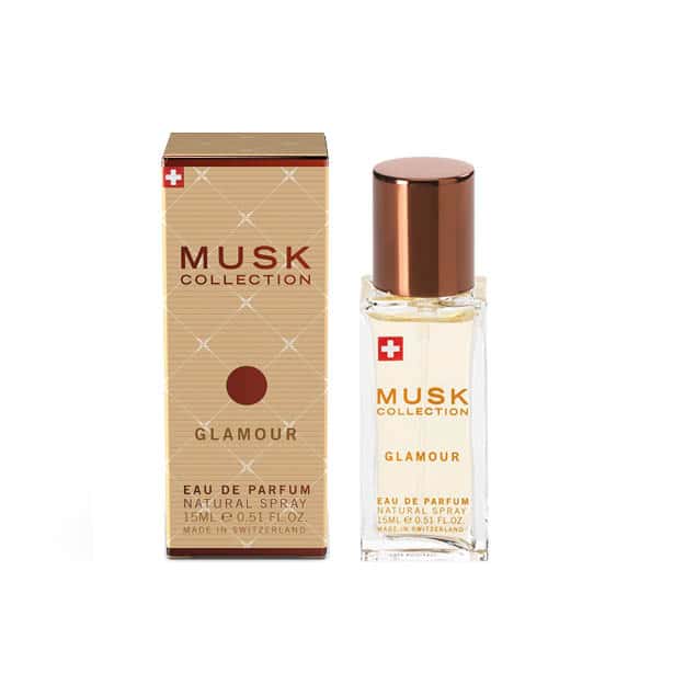 Musk Collection Glamour Eau de Parfum Spray för Kvinnor, Nat, Långvarig doft, Lyxig doft, Hög kvalitet, Tillverkad i Schweiz