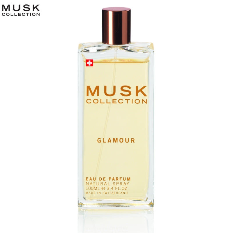 Musk Collection Glamour Eau de Parfum Spray för Kvinnor, Nat, Långvarig doft, Lyxig doft, Hög kvalitet, Tillverkad i Schweiz