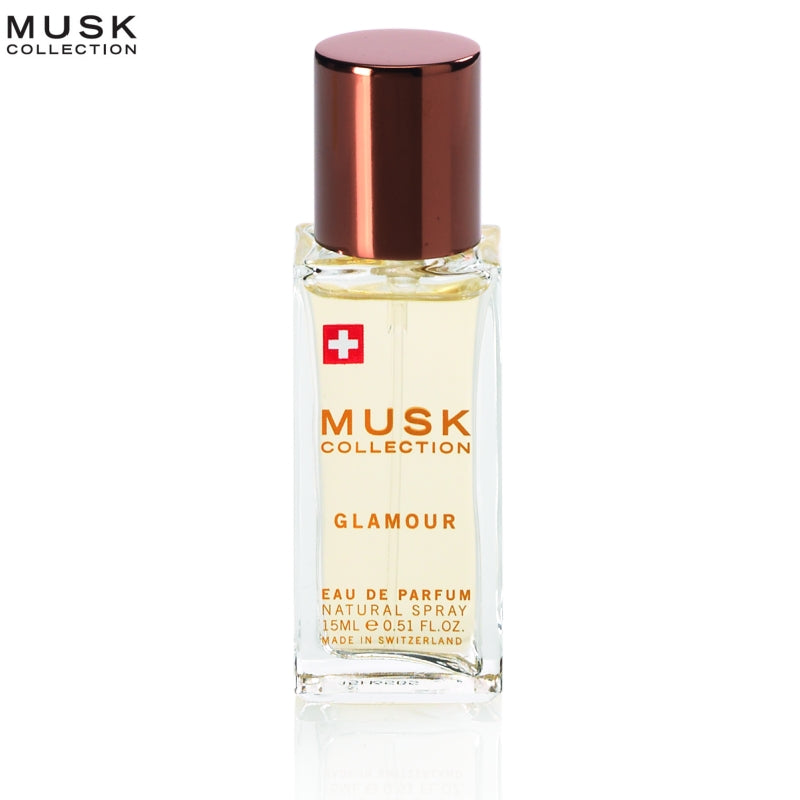Musk Collection Glamour Eau de Parfum Spray för Kvinnor, Nat, Långvarig doft, Lyxig doft, Hög kvalitet, Tillverkad i Schweiz