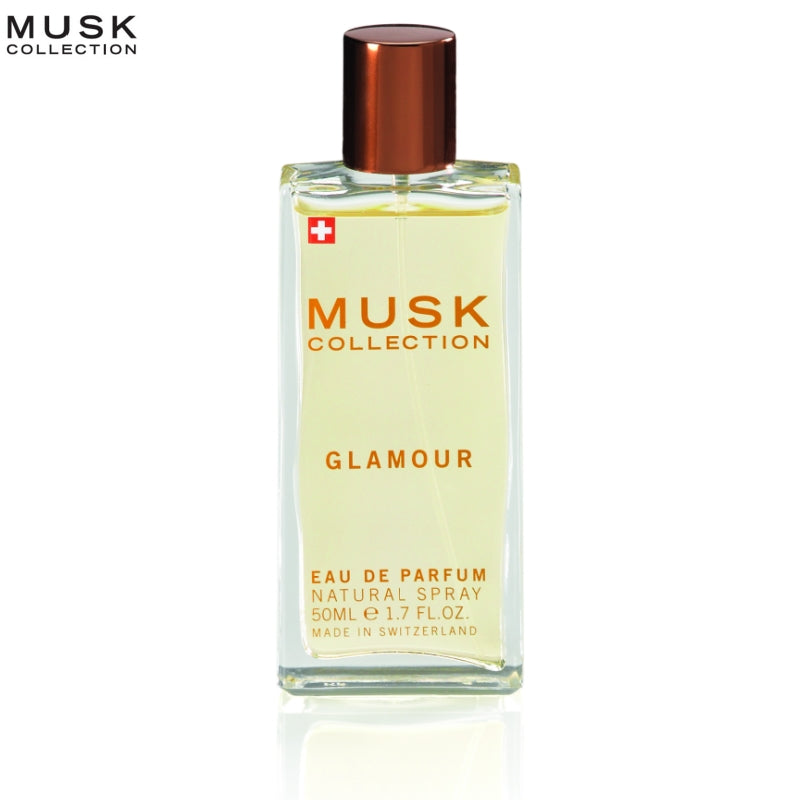Musk Collection Glamour Eau de Parfum Spray för Kvinnor, Nat, Långvarig doft, Lyxig doft, Hög kvalitet, Tillverkad i Schweiz
